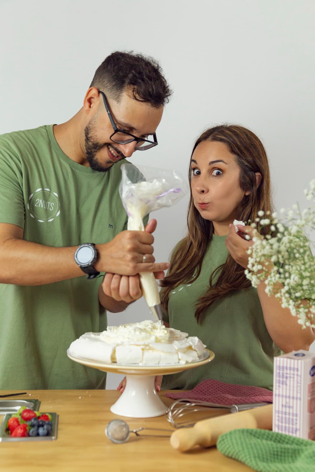 Vanessa e Márcio no atelier
